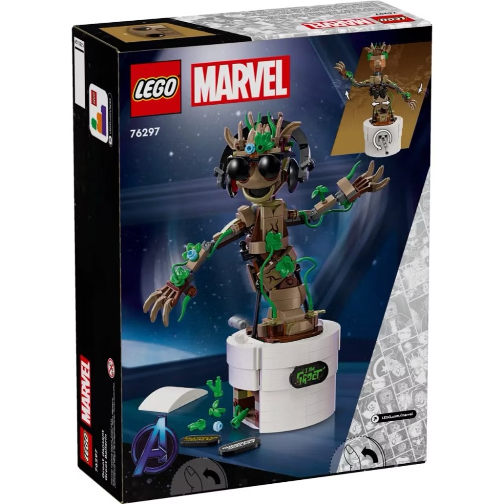 《屁桃柑仔店》現貨LEGO 76297  跳舞格魯特-Marvel 漫威 系列-細節圖2