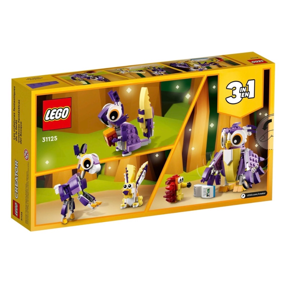 《屁桃柑仔店》現貨LEGO 31125  奇幻森林動物一Creator 三合一系列-細節圖2