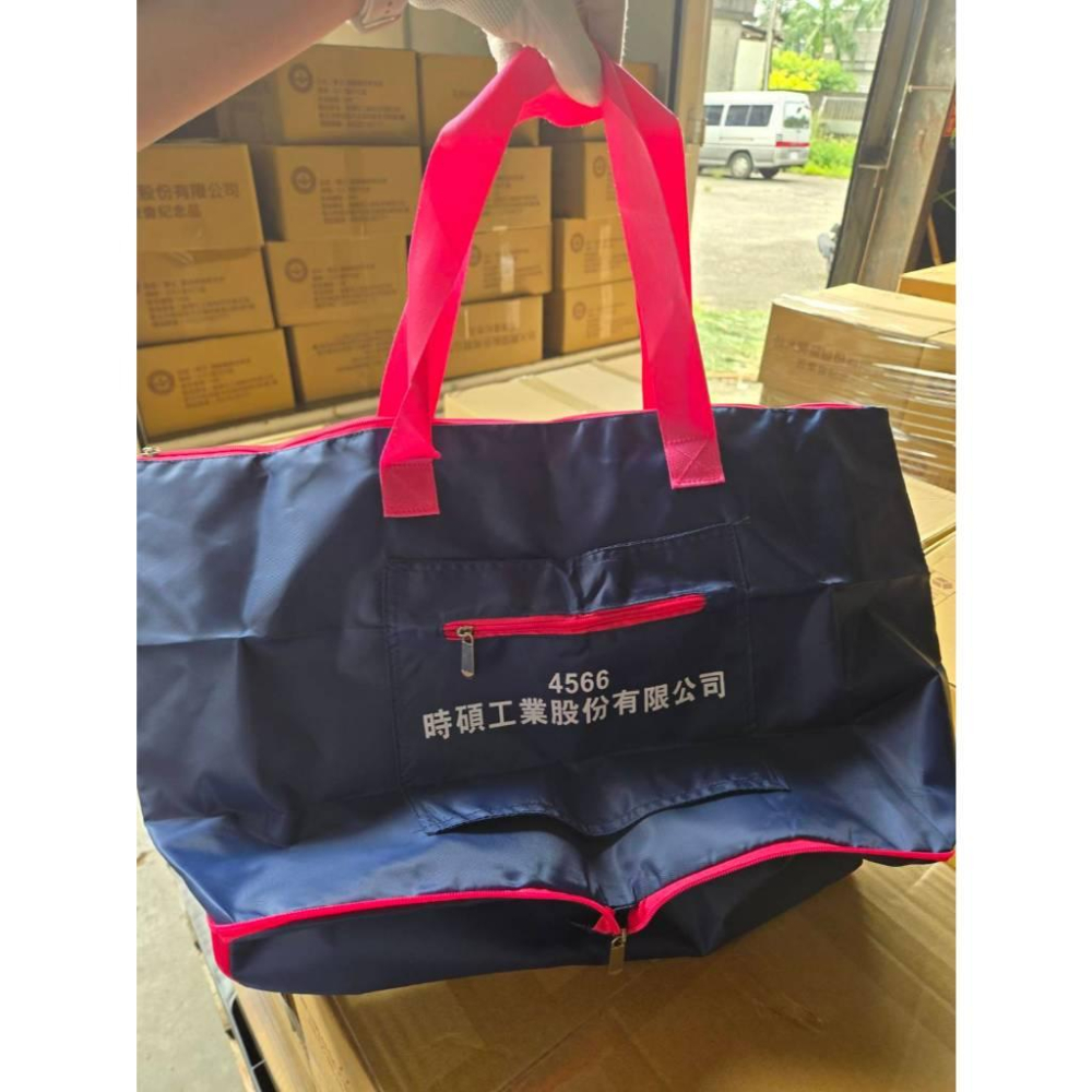 【現貨】 韓漾巧收旅行袋 韓版大容量行李拉桿包 摺疊收納袋 旅行手提包 可套行李箱 55X38公分-細節圖5