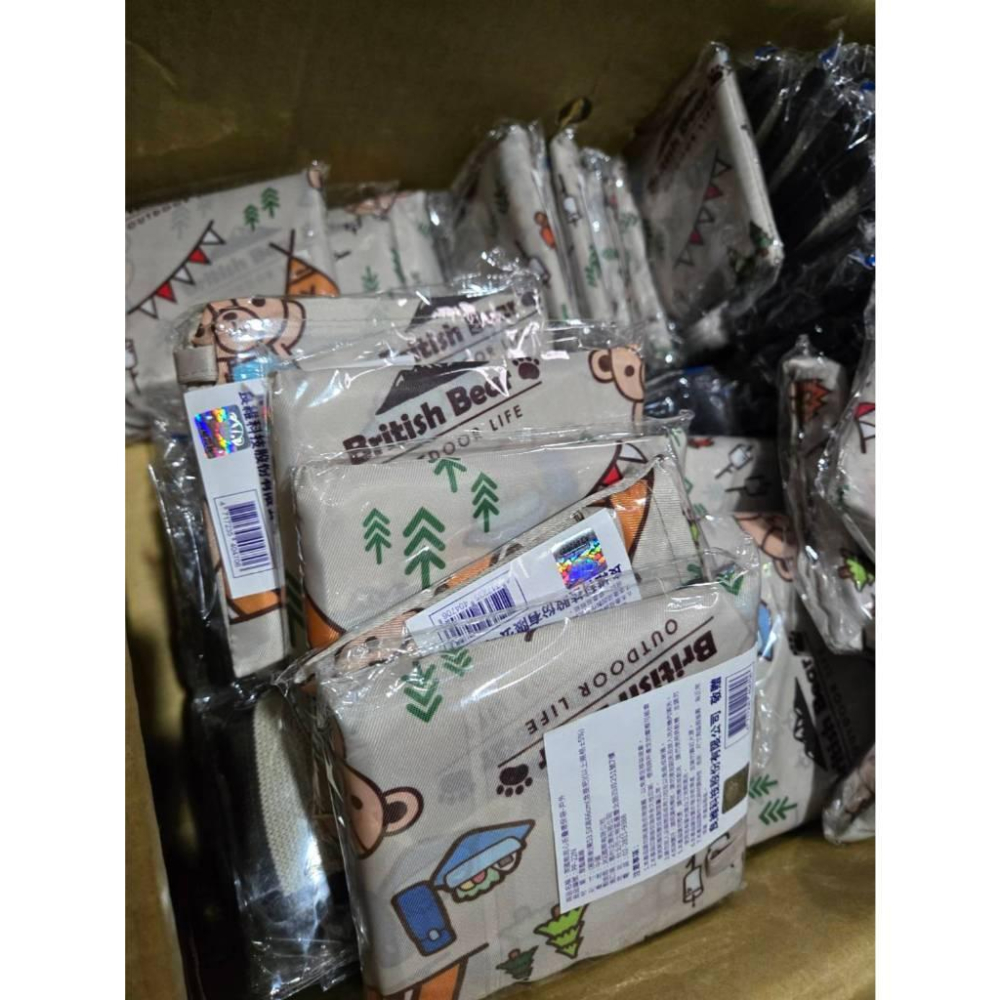 【現貨】British Bear 英國熊 折疊環保袋 背心袋 購物袋 可重複使用 大容量 攜帶方便-細節圖9