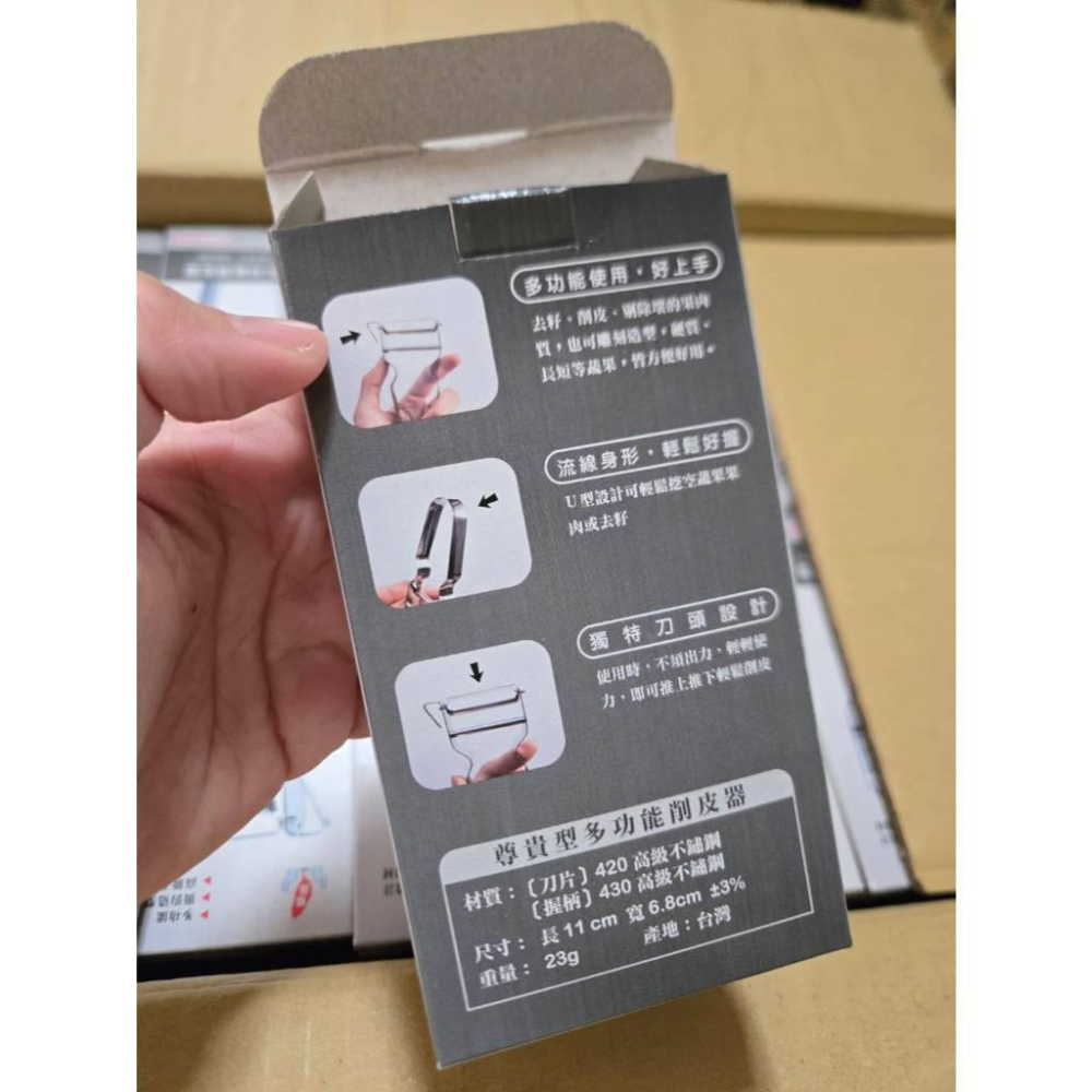 【現貨】不鏽鋼削皮刀 鋒利瓜刨 削水果 削馬鈴薯皮 削瓜皮器 果蔬削皮刀 尊貴型-細節圖2