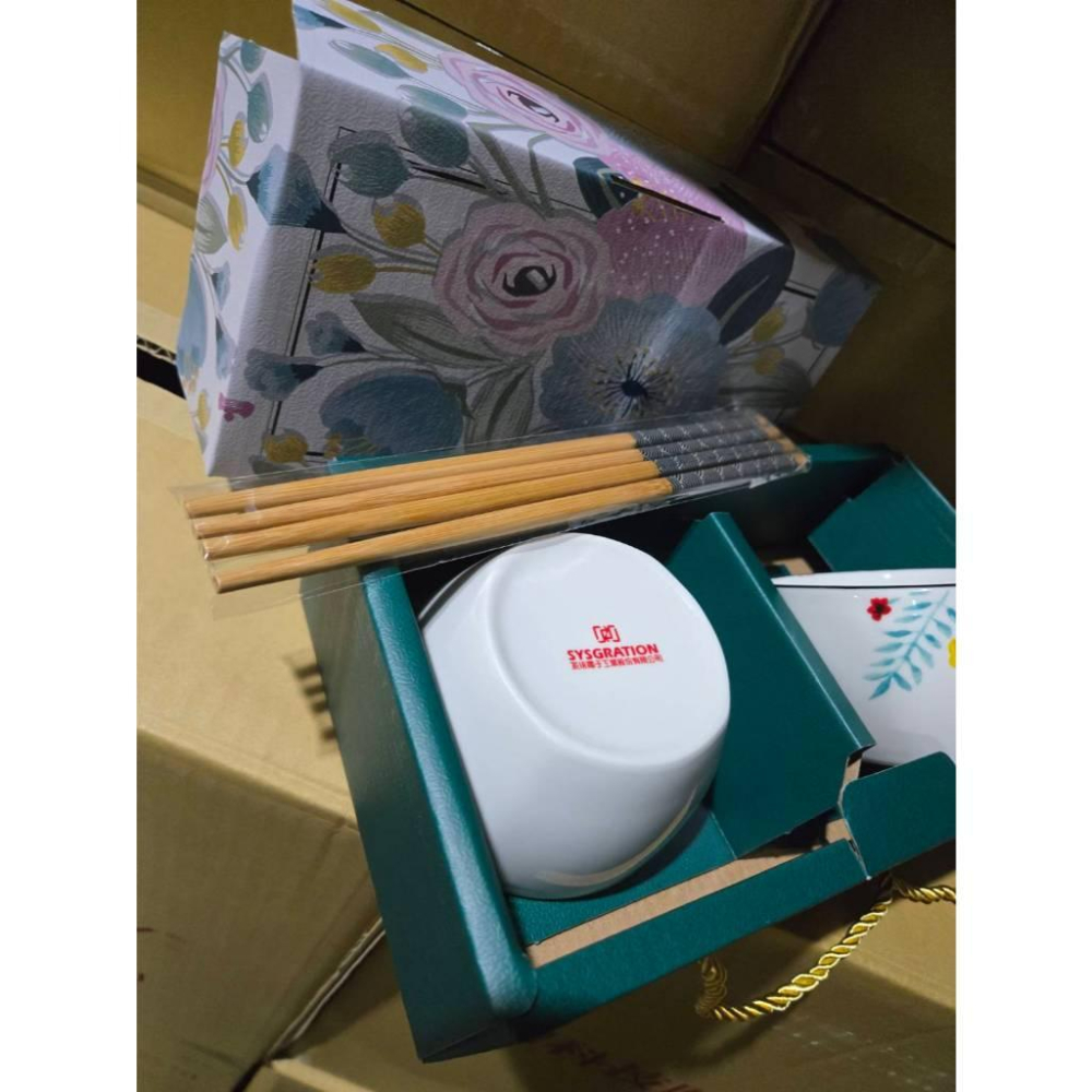 【現貨】 花繪碗筷組 禮盒包裝 2個碗+2雙筷 精美餐具組 適合婚禮回禮 喬遷禮品 新年送禮-細節圖7