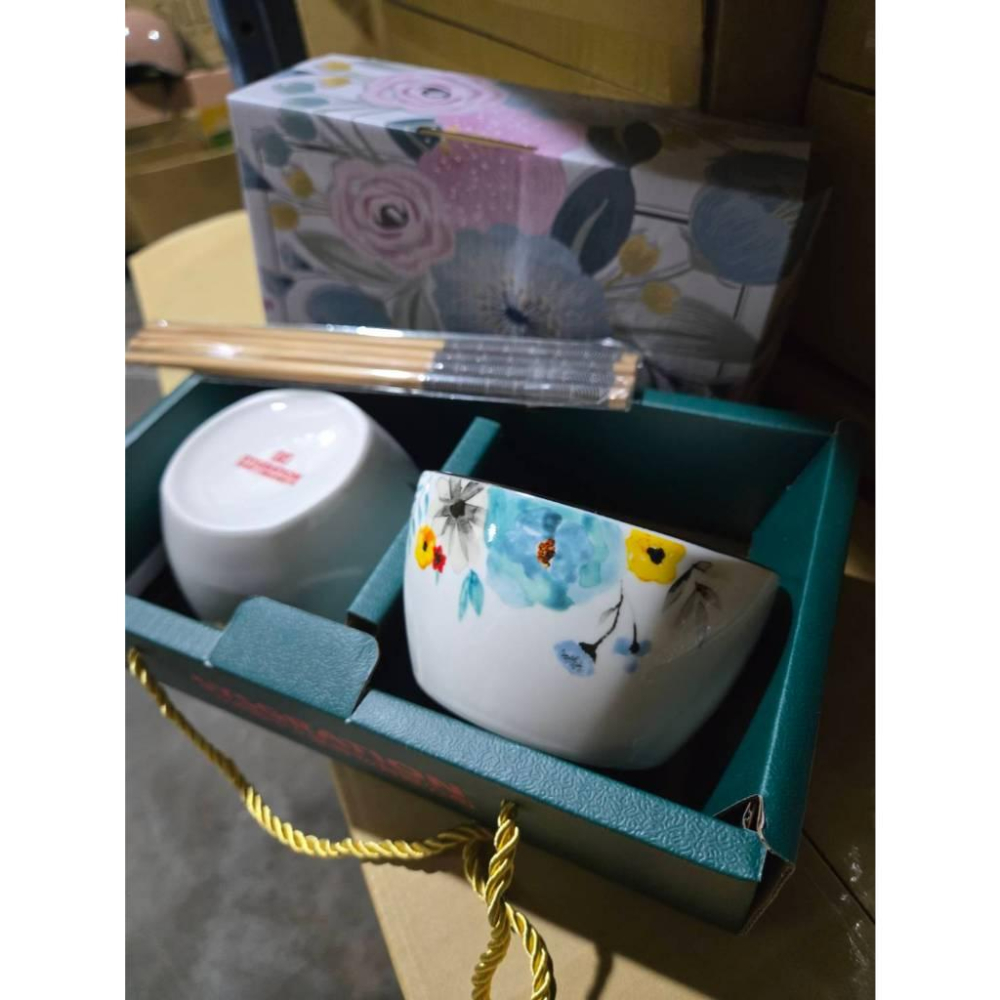 【現貨】 花繪碗筷組 禮盒包裝 2個碗+2雙筷 精美餐具組 適合婚禮回禮 喬遷禮品 新年送禮-細節圖8