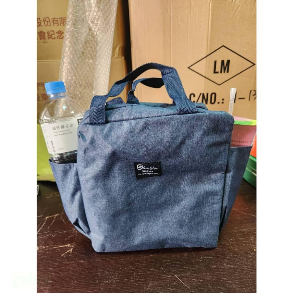 大容量 雙口袋便當雙層保溫袋 保溫便當袋 保溫餐袋 保溫袋 提袋 學生餐袋 飯袋-細節圖2