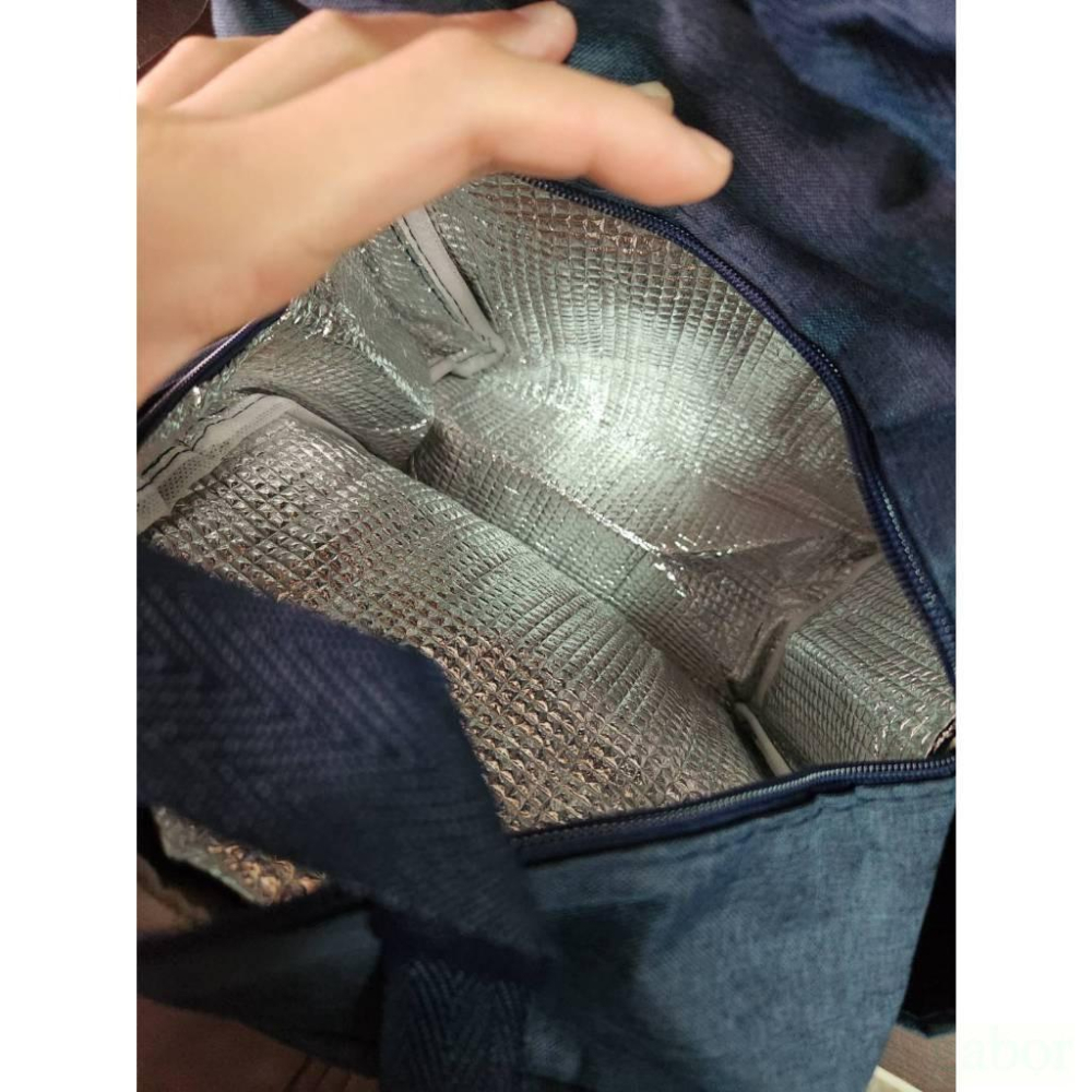 大容量 雙口袋便當雙層保溫袋 保溫便當袋 保溫餐袋 保溫袋 提袋 學生餐袋 飯袋-細節圖4