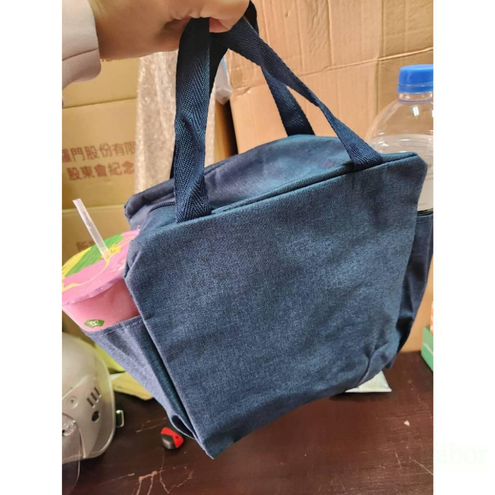 大容量 雙口袋便當雙層保溫袋 保溫便當袋 保溫餐袋 保溫袋 提袋 學生餐袋 飯袋-細節圖5