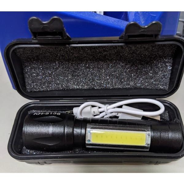 USB充電 充電式 迷你手電筒 側燈 工作燈 露營燈 探照燈 登山 露營 盒裝 地震 救難(股東紀念品)-細節圖2