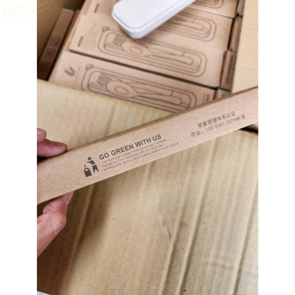 【現貨】 小麥秸稈餐具組  筷子 叉子 湯匙 三件套 環保餐具 家用餐具套裝 便攜旅行 餐具組-細節圖5