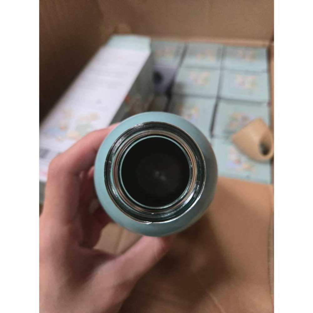 【現貨】安妮兔玻璃胖胖瓶 環保咖啡外帶杯 300ml 附提把 可手提-細節圖2