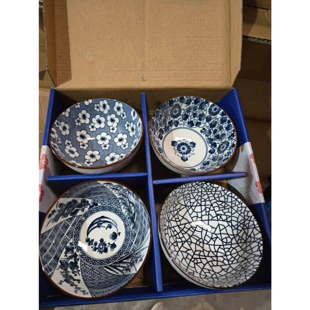 【現貨】NAKAMURA 青花瓷碗 四件組 日式陶瓷碗禮盒 家用餐具 收藏 限量款 禮物分享 四碗-細節圖3