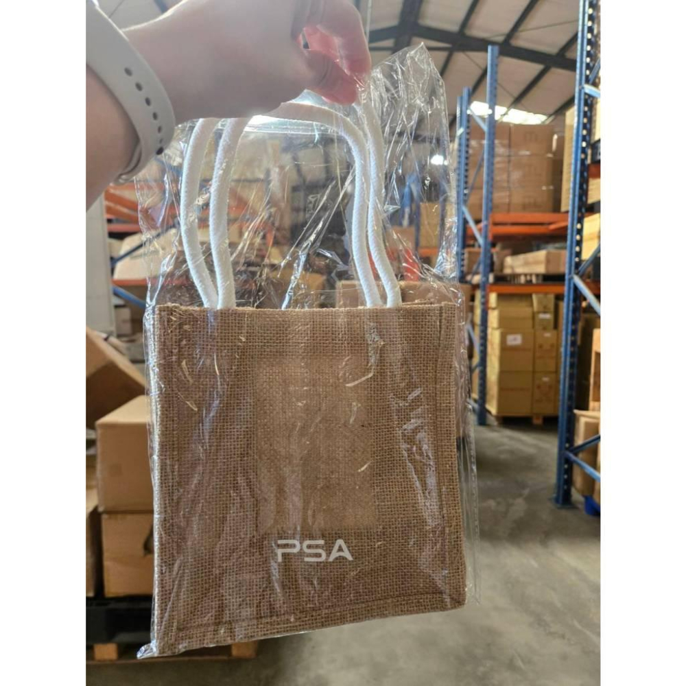 【現貨】PSA 黃麻手提袋 無印風小提袋 環保購物袋 杯袋 棉繩袋 禮物包 隨身收納袋-細節圖4
