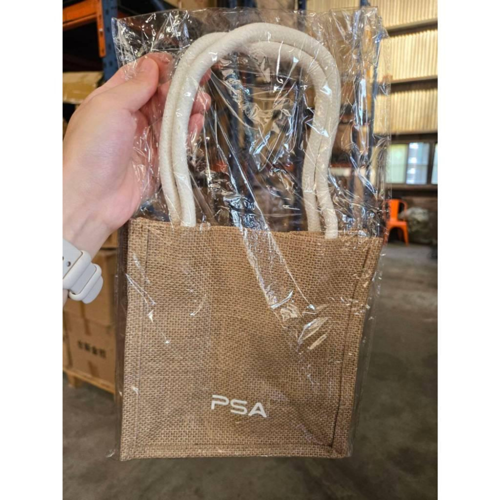 【現貨】PSA 黃麻手提袋 無印風小提袋 環保購物袋 杯袋 棉繩袋 禮物包 隨身收納袋-細節圖7