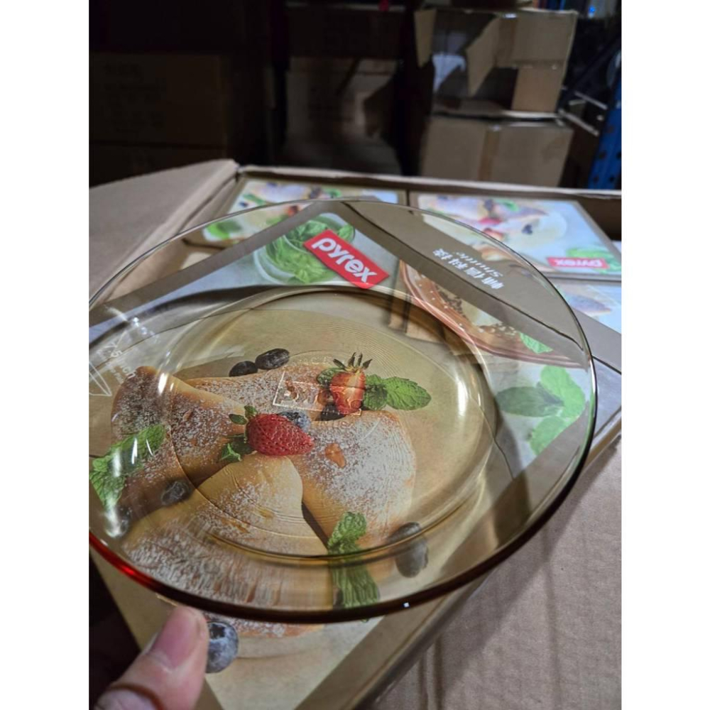 【現貨】 康寧 Pyrex 琥珀 7.5吋 耐熱 玻璃 盤 餐盤 湯盤 水果盤 微波 烤箱 用-細節圖2