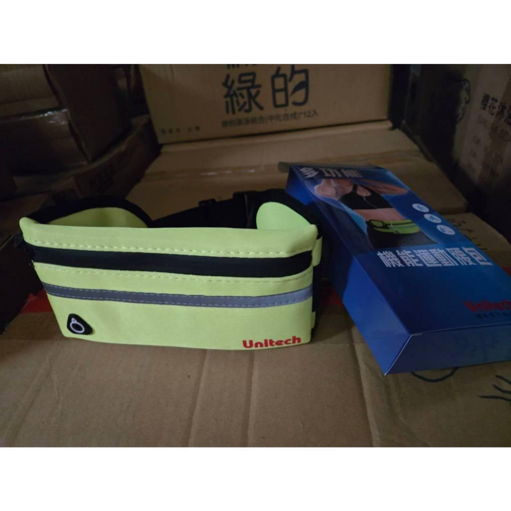 【現貨】 運動腰包 反光 安全 夜跑 防潑水 跑步腰包 健身慢跑收納袋 雙口袋 音樂耳機孔 旅行戶外必備-細節圖3