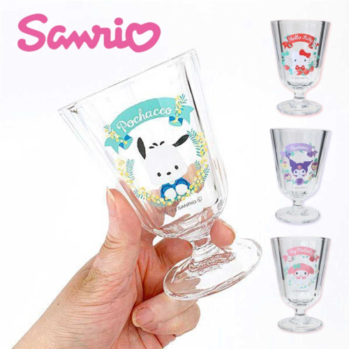 高腳玻璃杯 190ml［三麗鷗 Sanrio 日本進口正版授權］