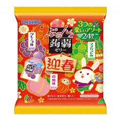 日本新年限定-ORIHIRO迎春綜合3種味蒟蒻果凍24入