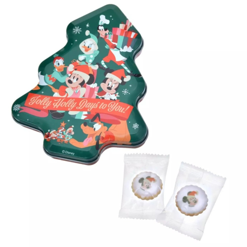 迪士尼聖誕節特集-米奇米妮聖誕樹餅乾盒