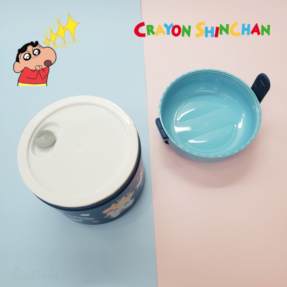 不鏽鋼碗蓋式保溫盒-蠟筆小新 CRAYON SHINCHAN 正版授權-細節圖5