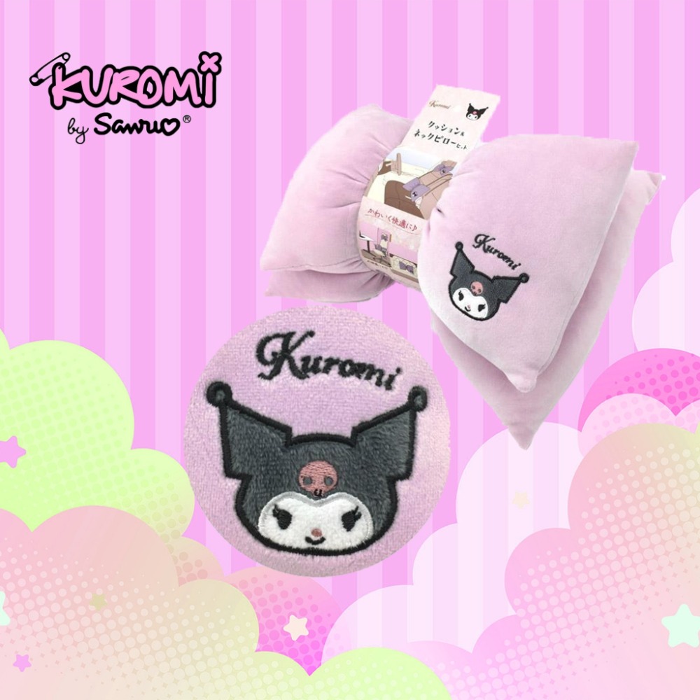 靠枕2入-酷洛米 KUROMI 三麗鷗SANRIO正版授權-細節圖2