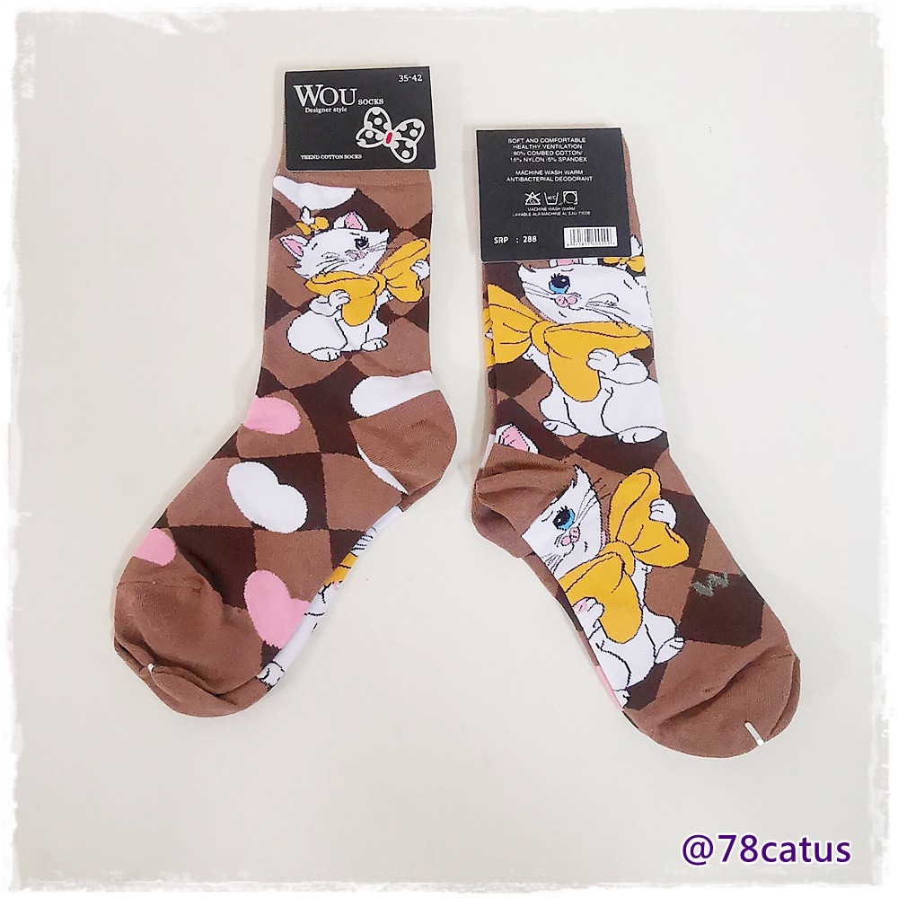 現貨  迪士尼 奇奇蒂蒂 屹耳 olu 維尼 小飛象 中筒襪 小腿襪  男襪 女襪【78catus 義賣 幫助浪貓】-細節圖7