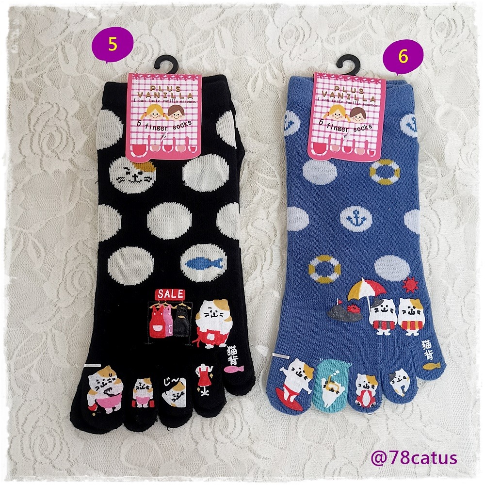 現貨 日本 貓咪 五指襪 【78catus 義賣 幫助浪貓】-細節圖4