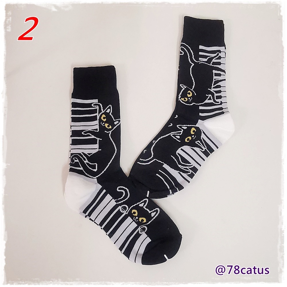 現貨 日本 貓咪  短襪 中筒襪  五指襪【78catus 義賣 幫助浪貓】-細節圖3