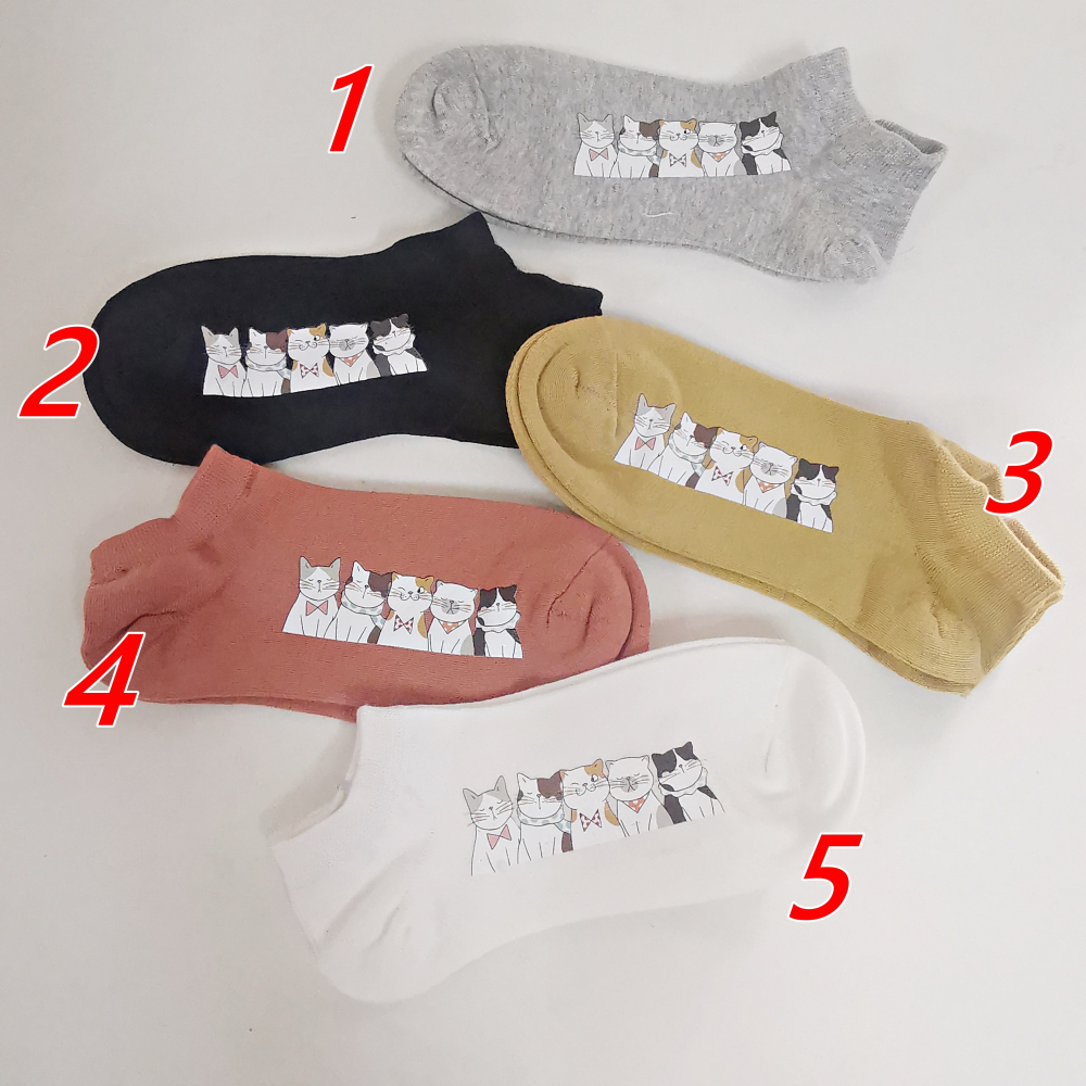 現貨 春夏 燙印款 小貓 女襪 短襪 【78catus 義賣 幫助浪貓】-細節圖2