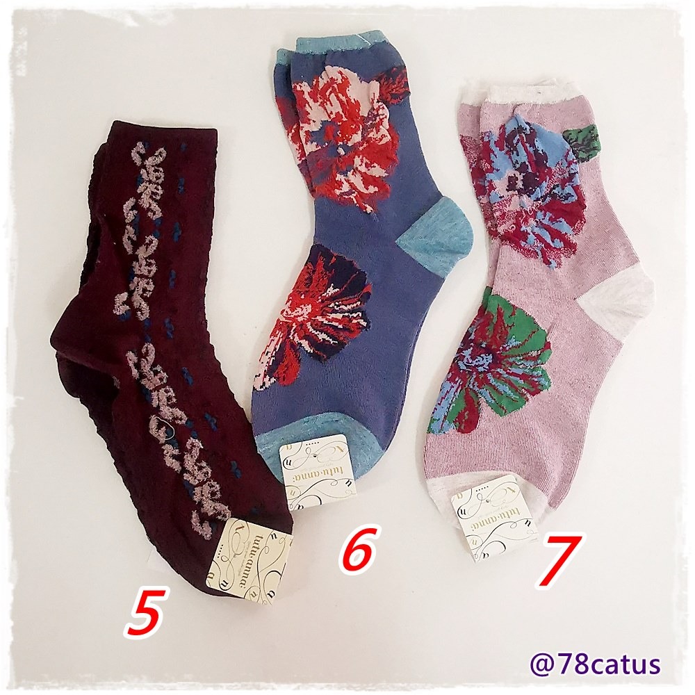 現貨 日本 TUTU ANNA 浮雕 女襪 草莓 小花 短襪 【78catus 義賣 幫助浪貓】-細節圖3