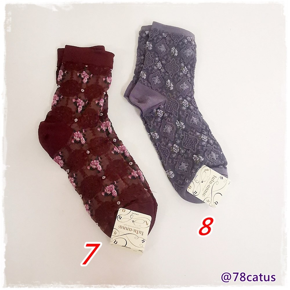現貨 日本 TUTU ANNA 浮雕 小花 女襪 短襪 【78catus 義賣 幫助浪貓】-細節圖5