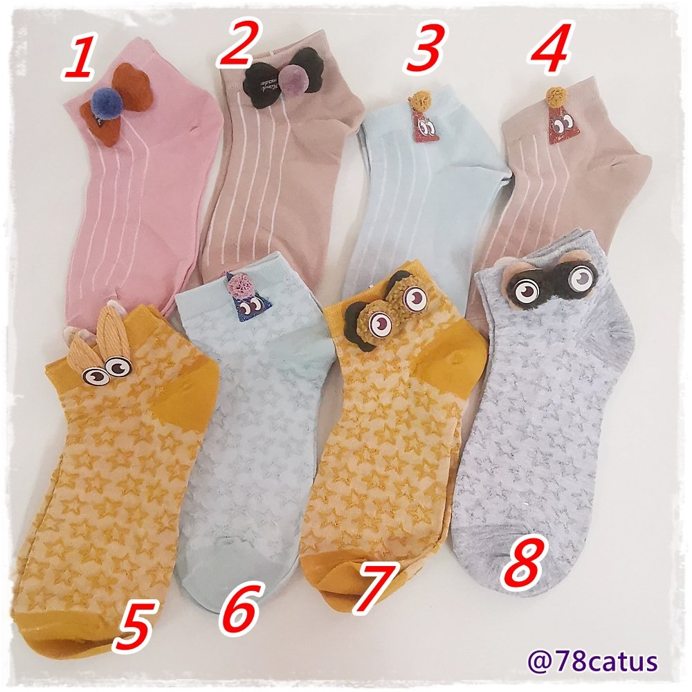 現貨 裝飾 短襪 女襪 女大童 【78catus 義賣 幫助浪貓】-細節圖2