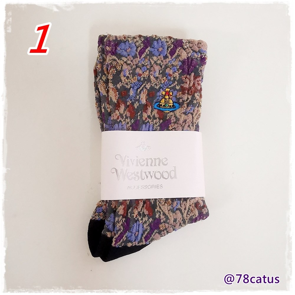 現貨 日本 Vivienne Westwood 秋冬新色 浮雕 中筒襪 厚款【78catus 義賣 幫助浪貓】-細節圖2