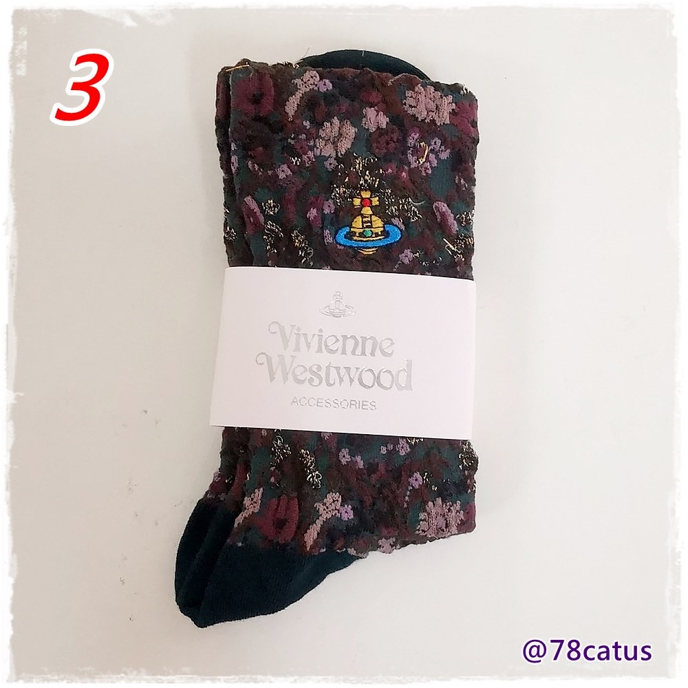 現貨 日本 Vivienne Westwood 秋冬新色 浮雕 中筒襪 厚款【78catus 義賣 幫助浪貓】-細節圖4