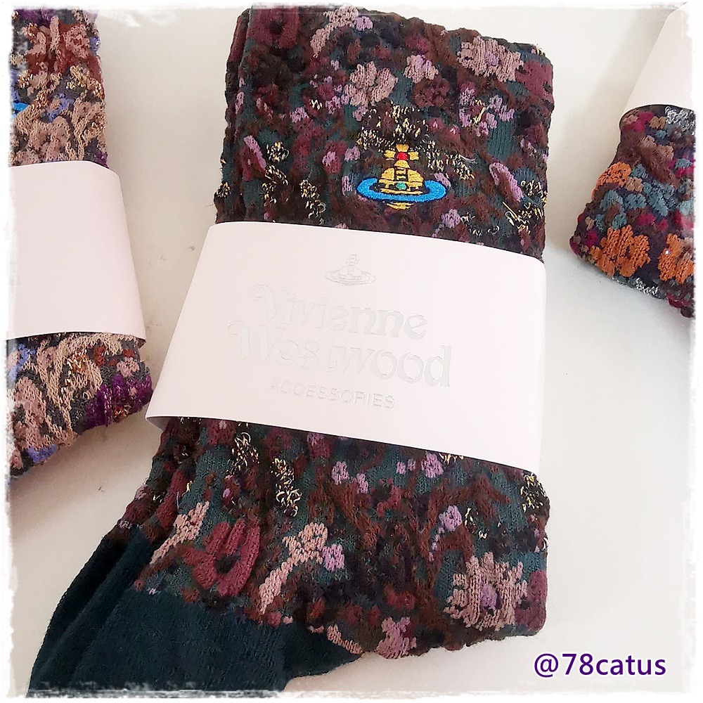 現貨 日本 Vivienne Westwood 秋冬新色 浮雕 中筒襪 厚款【78catus 義賣 幫助浪貓】-細節圖5