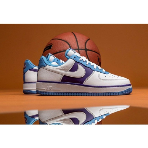 【US10/28cm專區】NIKE Air Force 1 男 休閒鞋 NBA 75周年 湖人 紫藍 DC8874101