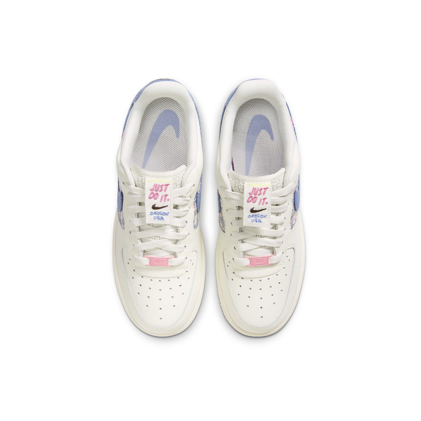 【大力好物】 Nike Air Force  1 AF1  JUST DO IT 小香 丹寧小香風 FJ7740-141-細節圖4