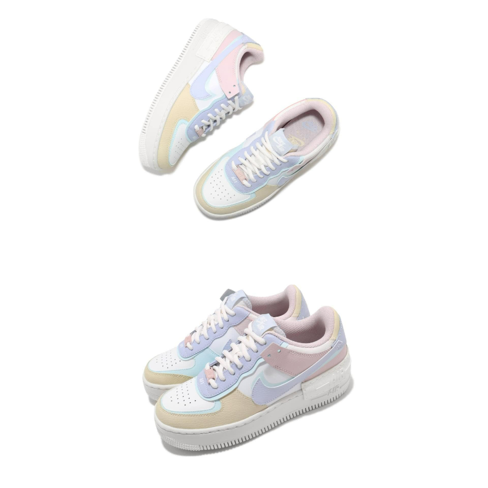 【大力好物】NIKE 耐吉 休閒鞋  AF1 Shadow 女鞋 馬卡龍色 拼接 粉紅 粉紫 CI0919-106-細節圖2