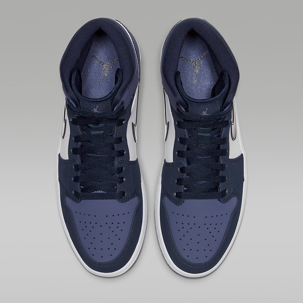 【大力好物】AIR JORDAN 1 MID 男鞋 灰紫(554724445)-細節圖6