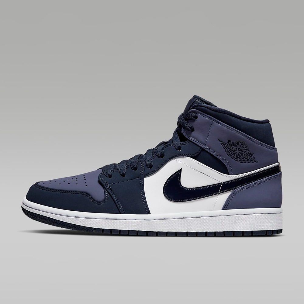 【大力好物】AIR JORDAN 1 MID 男鞋 灰紫(554724445)-細節圖2