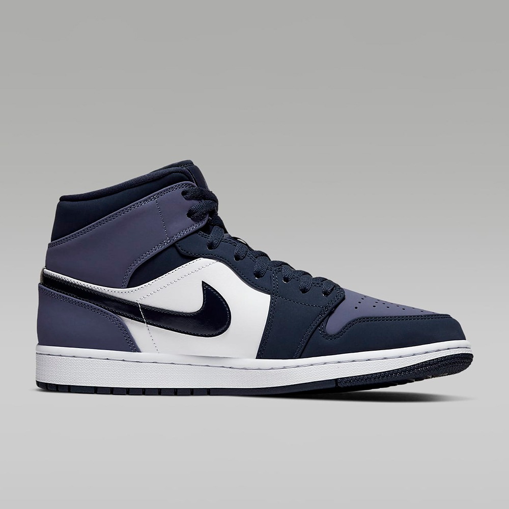 【大力好物】AIR JORDAN 1 MID 男鞋 灰紫(554724445)-細節圖3