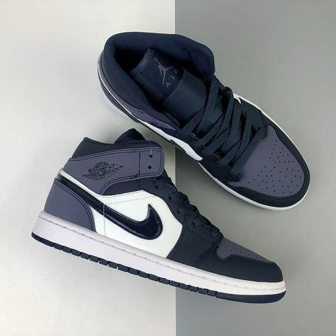 【大力好物】Nike Air Jordan 1 Mid 藍紫白黑 男鞋 休閒鞋 喬丹 AJ1 中筒 554724-445-細節圖8