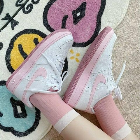 【大力好物】Nike Air Force 1 GS 白粉紅 大童鞋 女鞋 休閒鞋 復古球鞋 AF1 CT3839-107-細節圖7