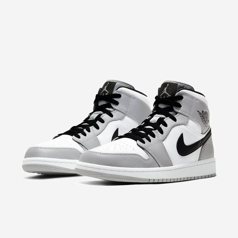 【大力好物】Nike Air Jordan 1 Mid 灰白黑 男鞋 休閒鞋 喬丹 AJ1 中筒 554724-092