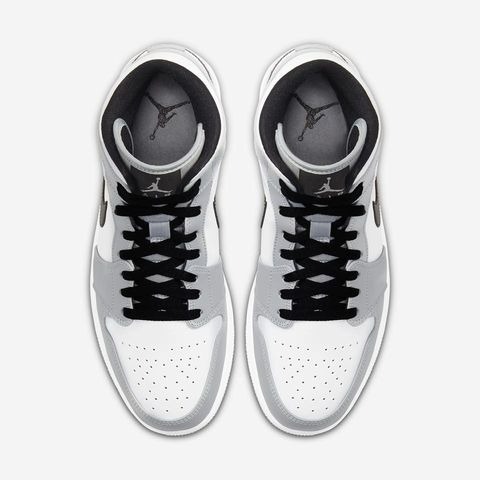 【大力好物】Nike Air Jordan 1 Mid 灰白黑 男鞋 休閒鞋 喬丹 AJ1 中筒 554724-092-細節圖3