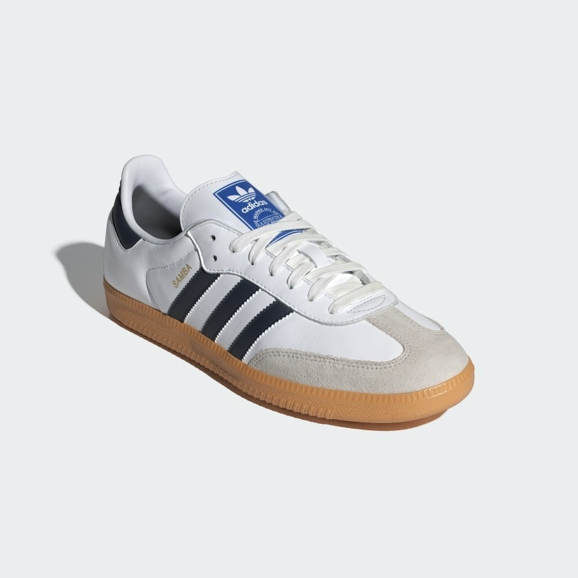 【大力好物】Adidas OG Samba OG 白藍 男鞋 女鞋 休閒鞋 復古球鞋 IF3814-細節圖4