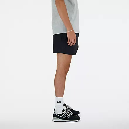 【大力好物】NEW BALANCE 黑 深藍 5吋 梭織 運動 短褲 慢跑 透氣 快乾  MS41517-細節圖4
