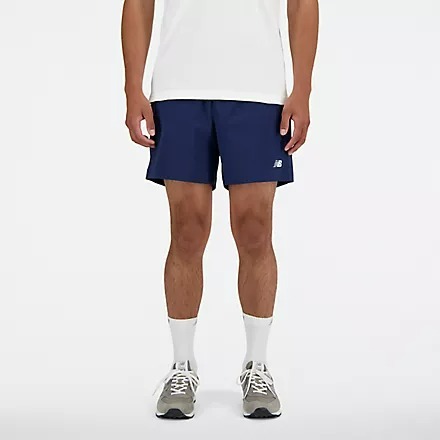 【大力好物】NEW BALANCE 黑 深藍 5吋 梭織 運動 短褲 慢跑 透氣 快乾  MS41517-細節圖8
