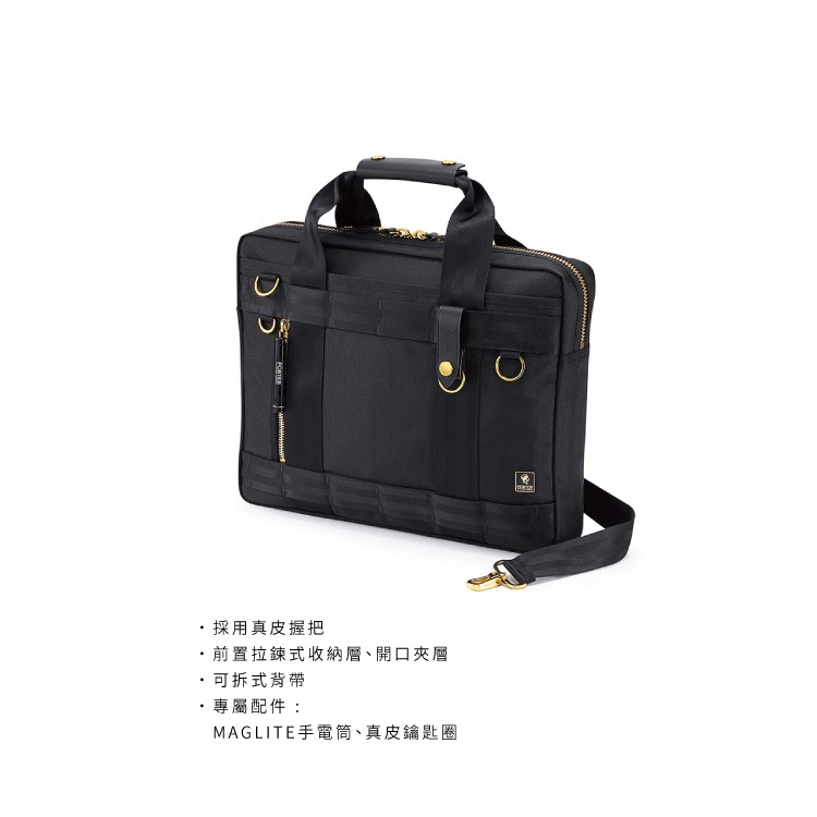 【大力好物】PORTER INTERNATIONAL 自信經典NEW HEAT公事包 黑 藍 11717-062-細節圖4