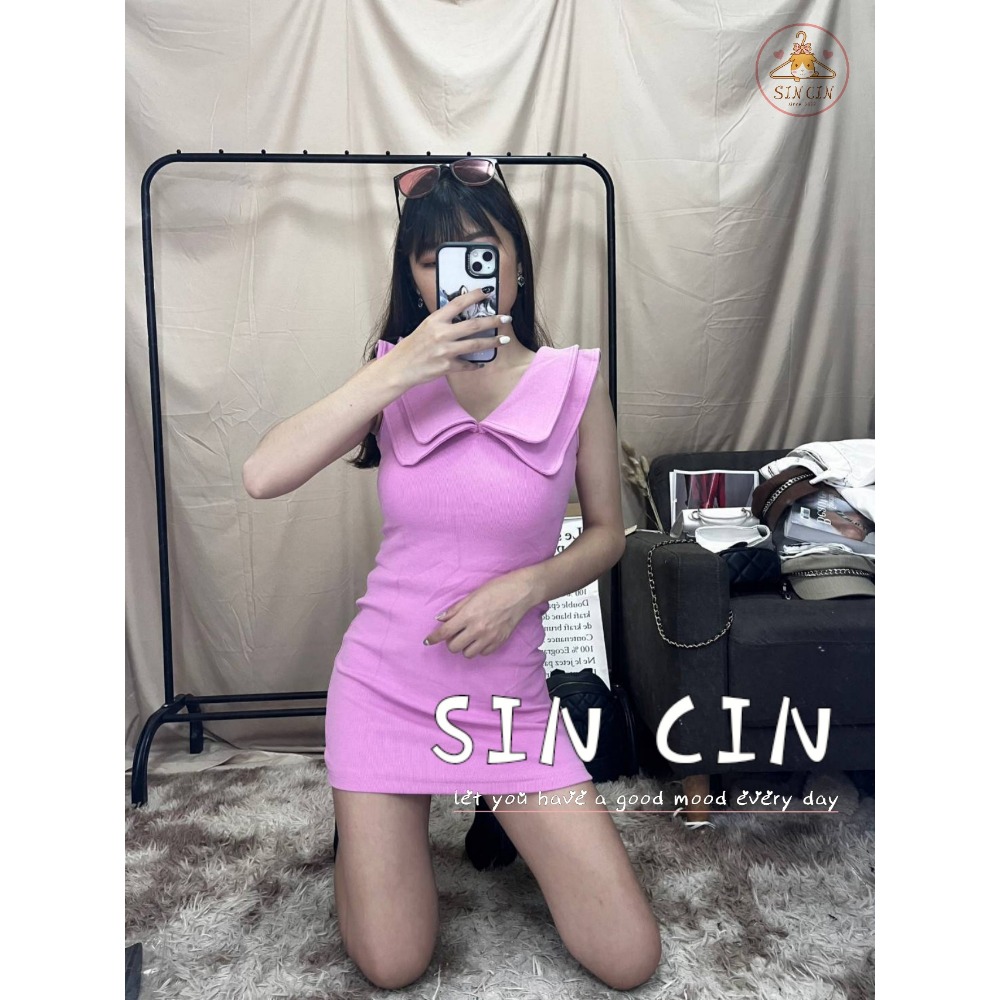 SIN CIN-雙片荷葉領洋裝-細節圖2
