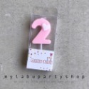 粉色0~9數字蠟燭 生日蠟燭 慶生 派對 週歲-規格圖1