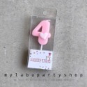 粉色0~9數字蠟燭 生日蠟燭 慶生 派對 週歲-規格圖1